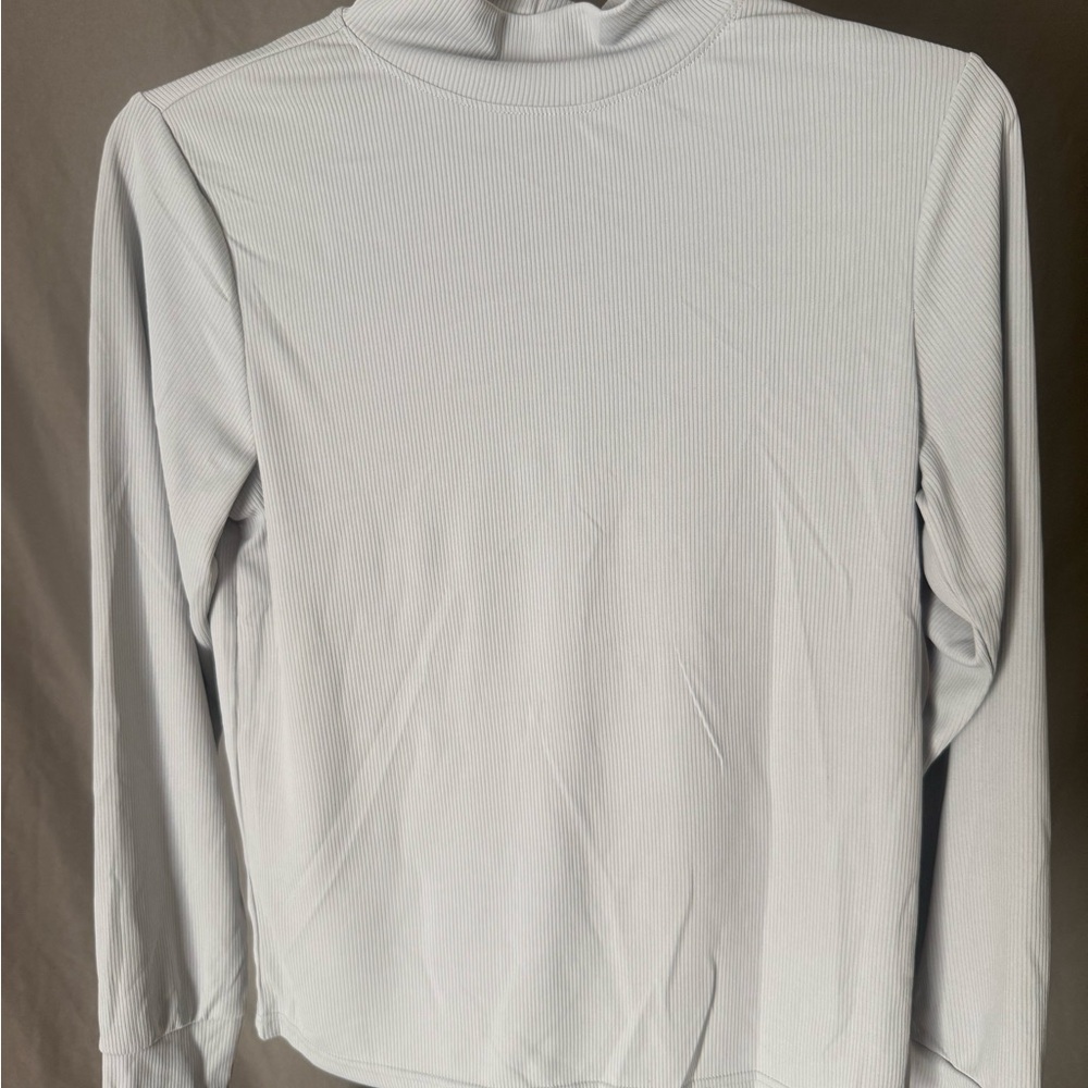 Women’s Ribbed Mock Neck Long Sleeve Activewear Top